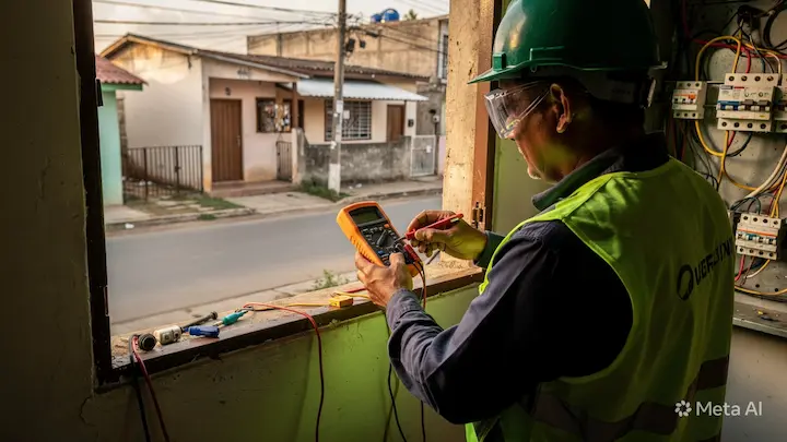 Reparación de fallas eléctricas en El Chal, Petén